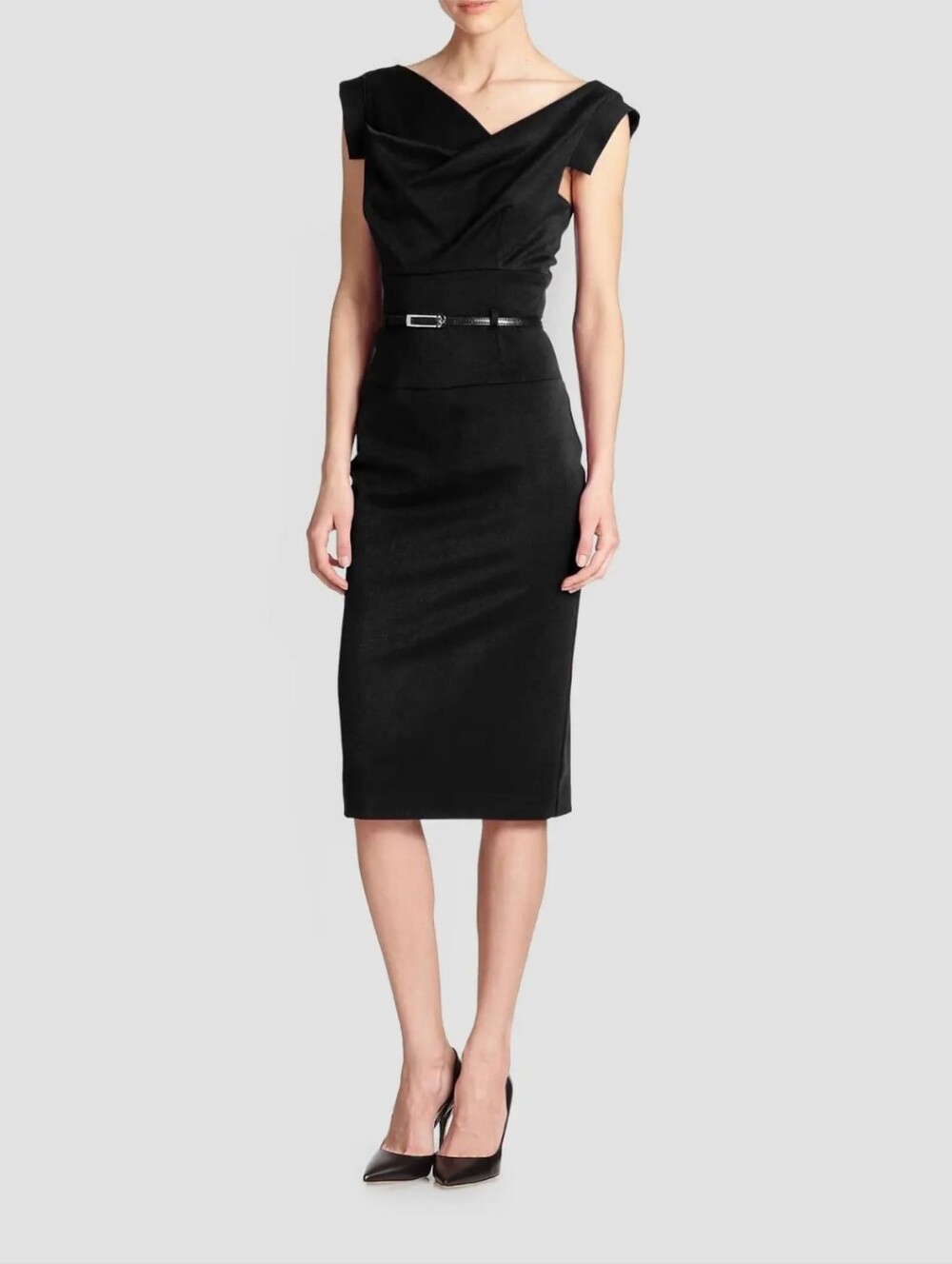 Black Halo
Jackie Belted Sheath Dress Size 8